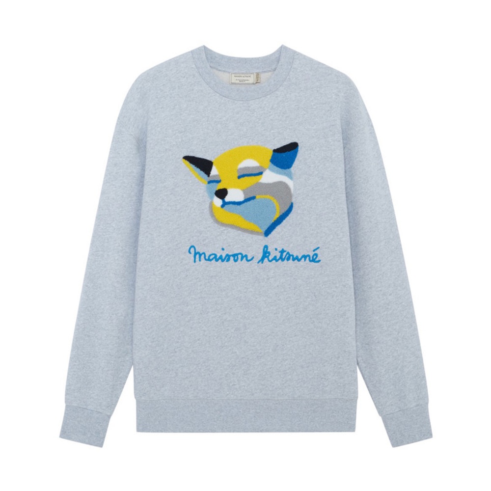 Maison Kitsune Ines Longevial Fox Sweatshirt Grey size medium